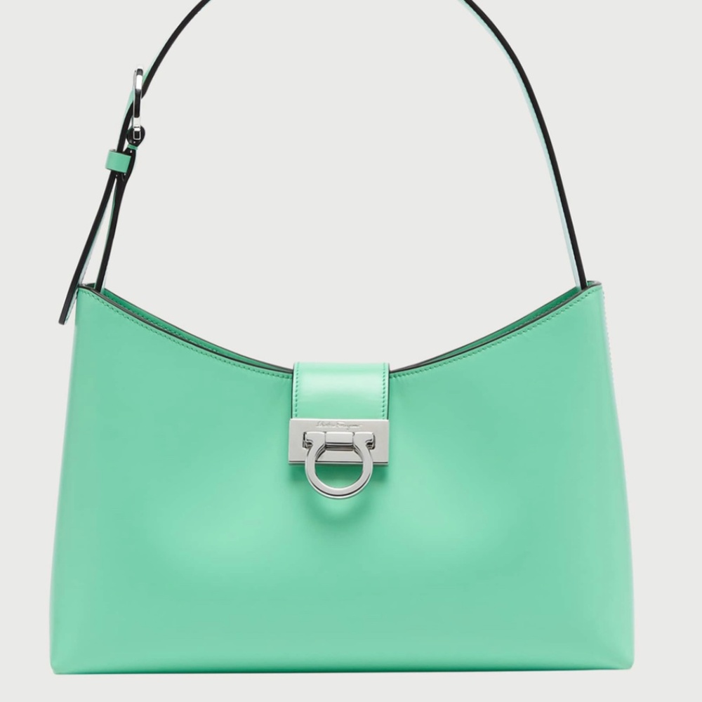 Salvatore Ferragamo Trifolio Shoulder Bag in Green